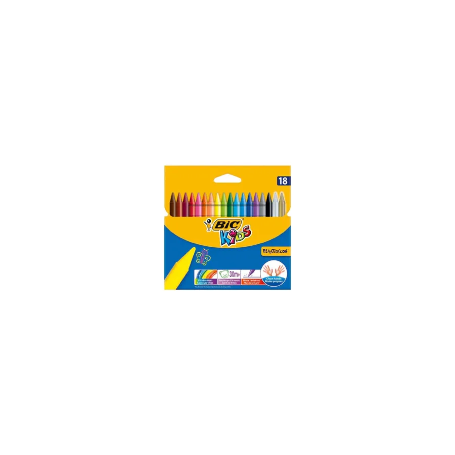 Bic Kids Plastidecor Silinebilir 18'li Pastel Boya