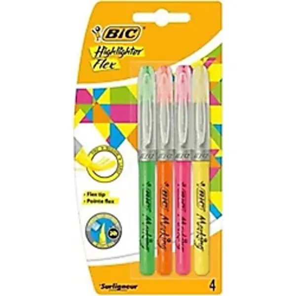 Bic Marking Flex 4'lü Fosforlu Kalem Seti