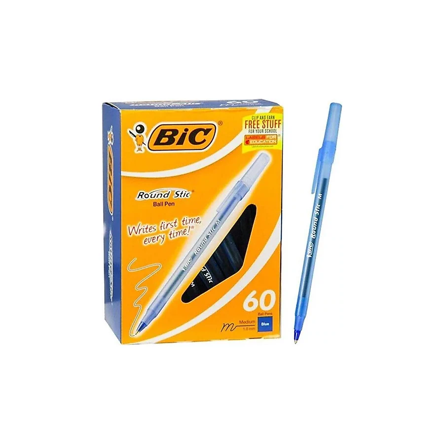 Bic Round Stic 60'lı Tükenmez Kalem Mavi