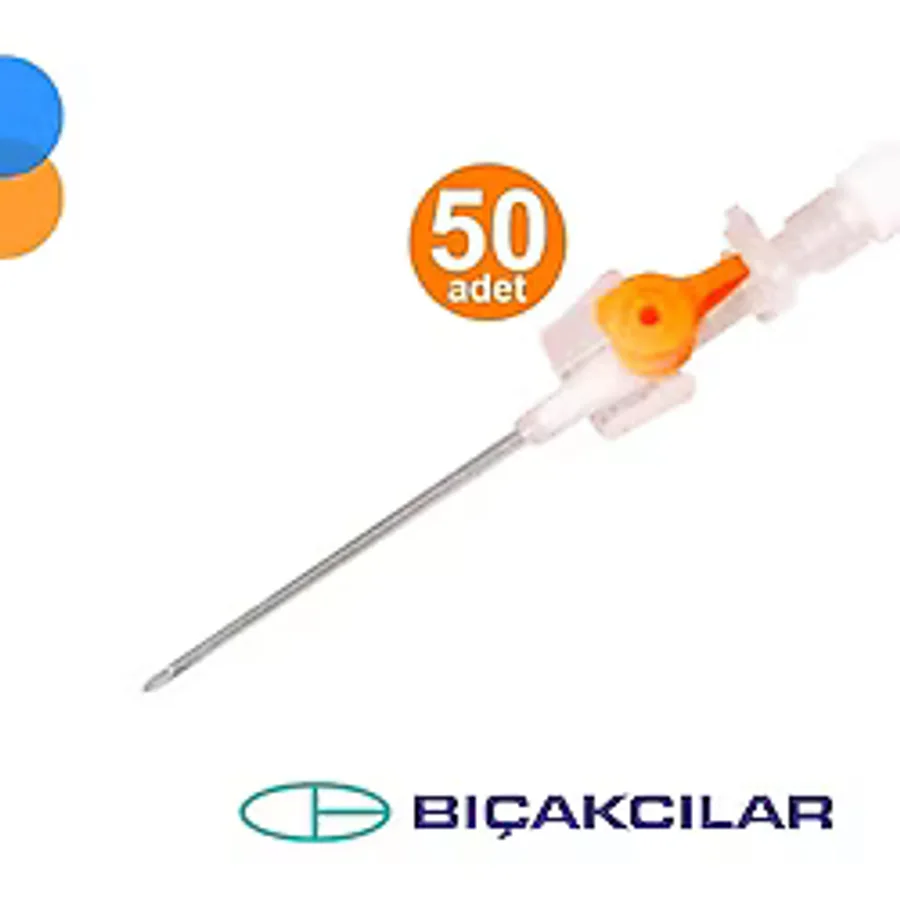 Bıçakcılar Branül (İntraket) Turuncu (14G) 50'li Kutu