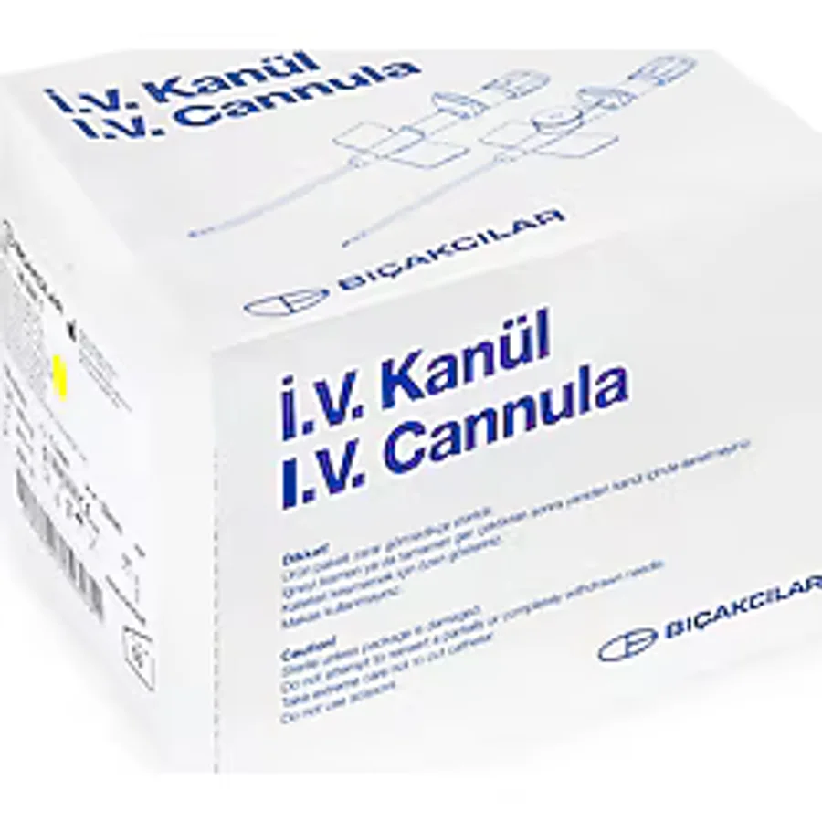 Bıçakçılar IV Kanül Sarı 50 Adet