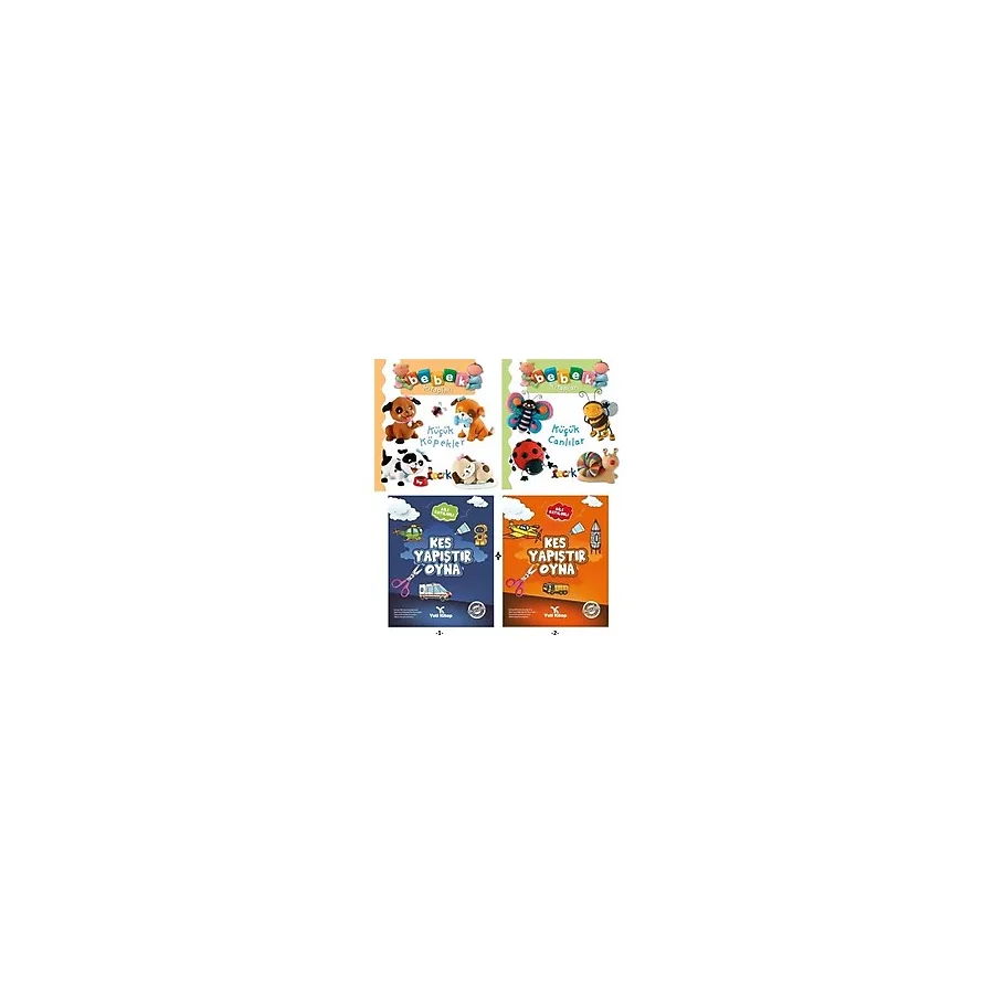 Bıcırık Yayınları Bebek Kitapları (2 Kitap) Ve Yeti Kitap Aile Katılımlı Kes Yapıştır Oyna (2 Kitap)