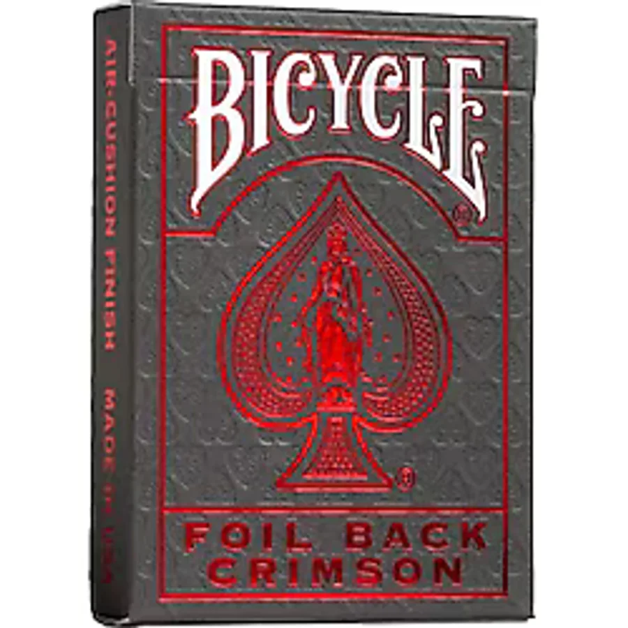 Bicycle Metalluxe Foil Back Crimson (Red) Kırmızı Kart Premium iskambil Oyun Kağıdı Kartları Destesi