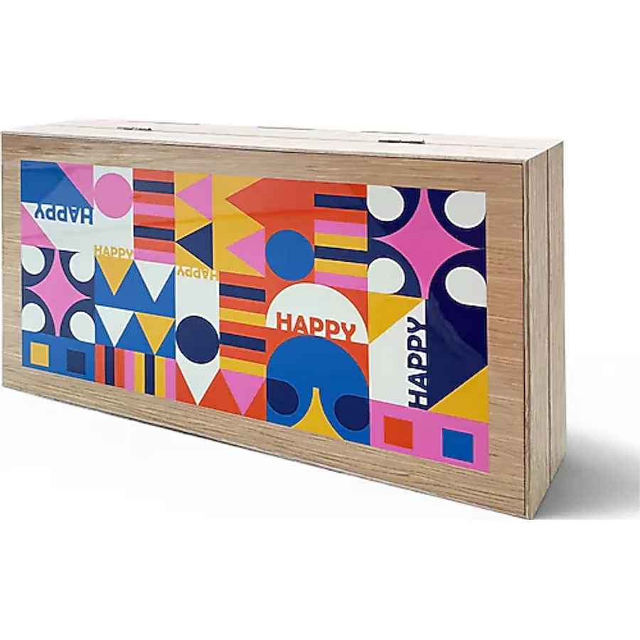 Biggdesign Happy Tavla, Çizilmez Zeminli, Mıknatıslı MDF Kasa, 2 Kat Vernik Cilalı