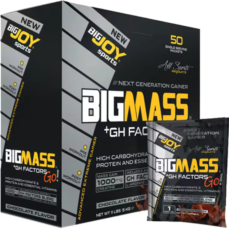 BigJoy BigMass GH Factors Go Karbonhidrat Tozu 5000 gr 50 Saşe Çikolatalı
