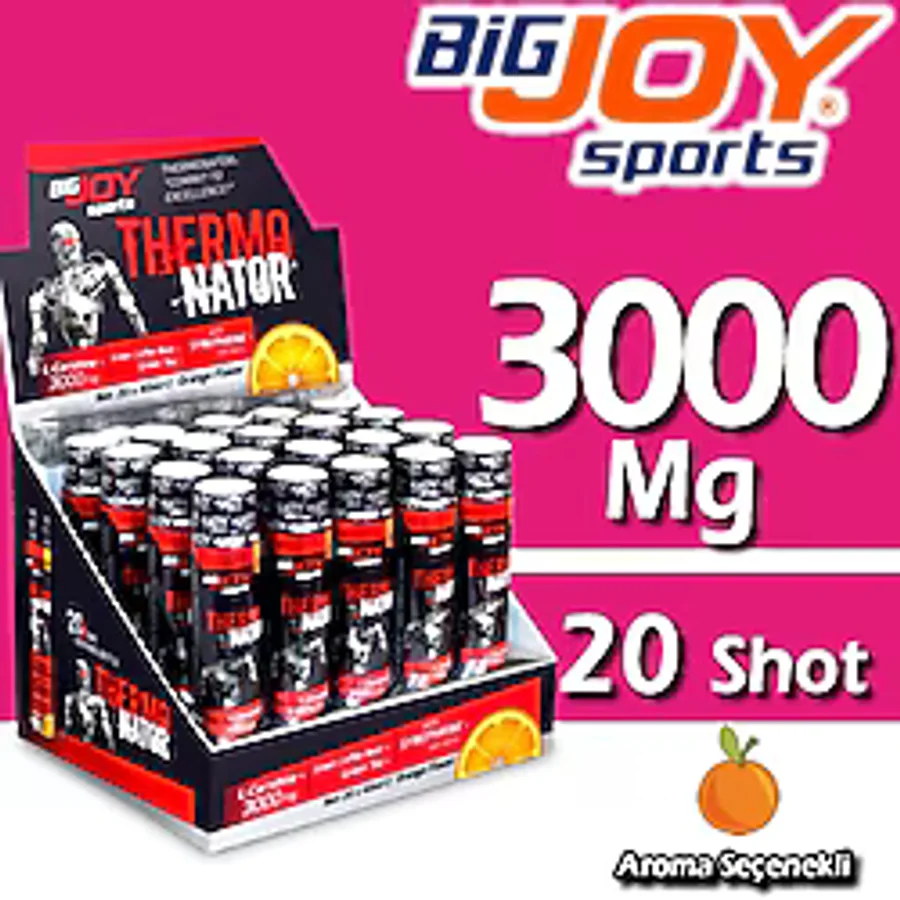 Bigjoy Sports Thermonator Karnitin 20 Shot 3000 Mg L-Carnitine-Portakal Aromalı