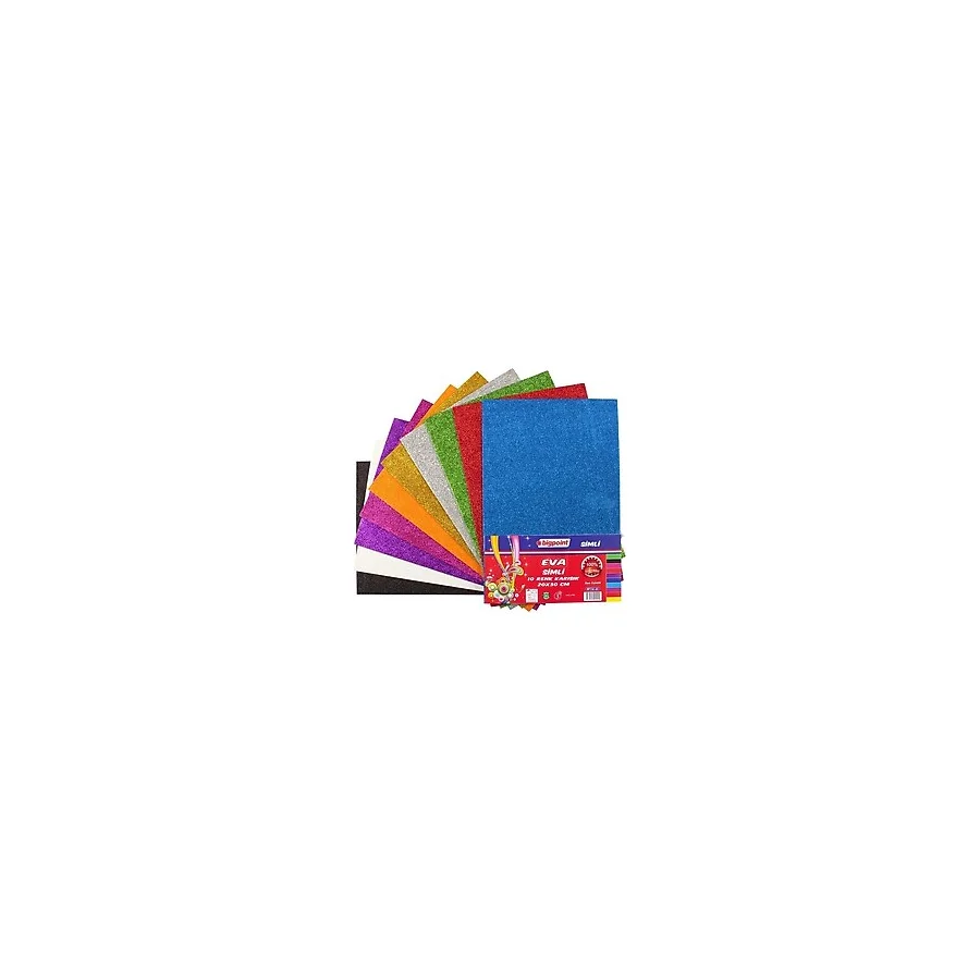 Bigpoint 10 Adet Simli Eva 20X30 cm Elişi Kağıdı Karışık Renkler ile Eğlenceli Yaratıcılık