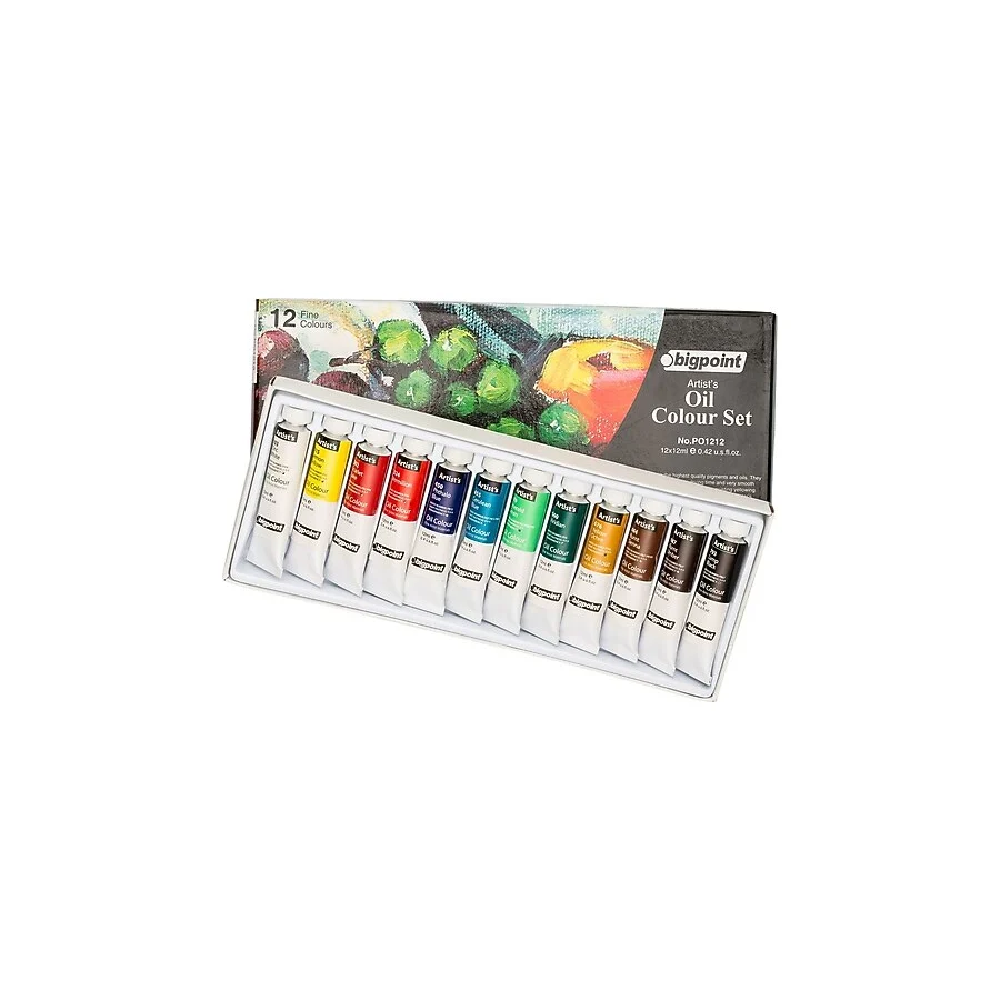 Bigpoint 12 ml 12 Renk Tüp Yağlı Boya Seti