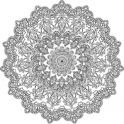 Bigpoint Baskılı Pres Tuval 30x30cm Mandala