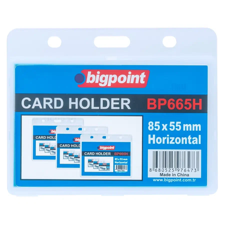 Bigpoint Çift Taraflı Pp Kart Kabı Yatay Şeffaf 85X55mm X 10 Adet