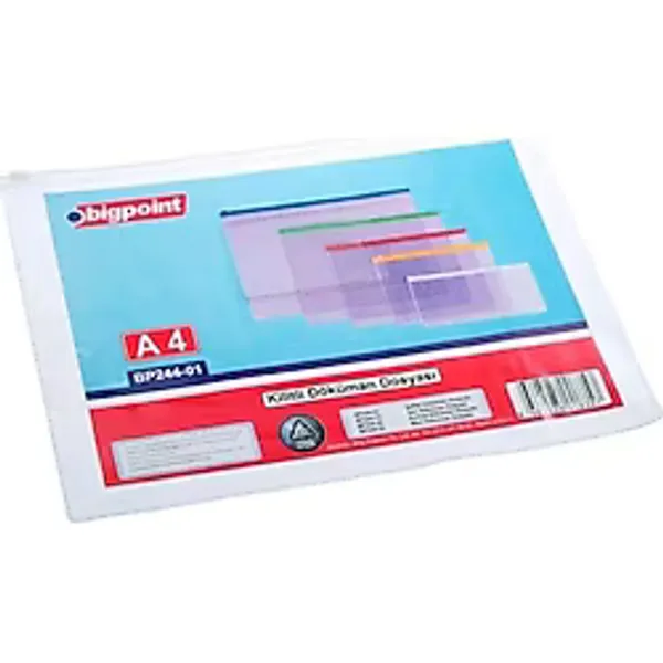 Bigpoint Döküman Dosyası A4 Pvc Beyaz 12Li Poşet