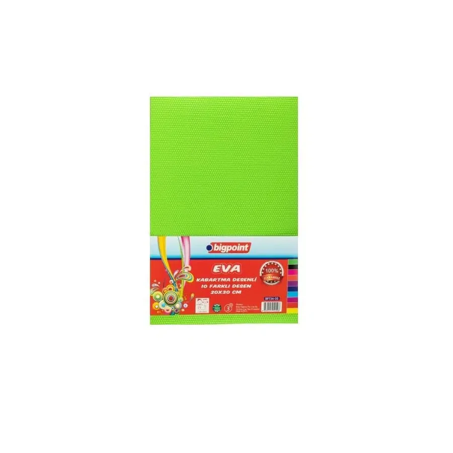 Bigpoint Kabartma Desenli Eva 20x30cm Karışık 10 Renk