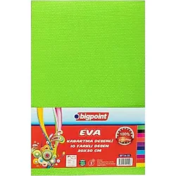 Bigpoint Kabartma Desenli Eva 20x30cm Karışık 10 Renk