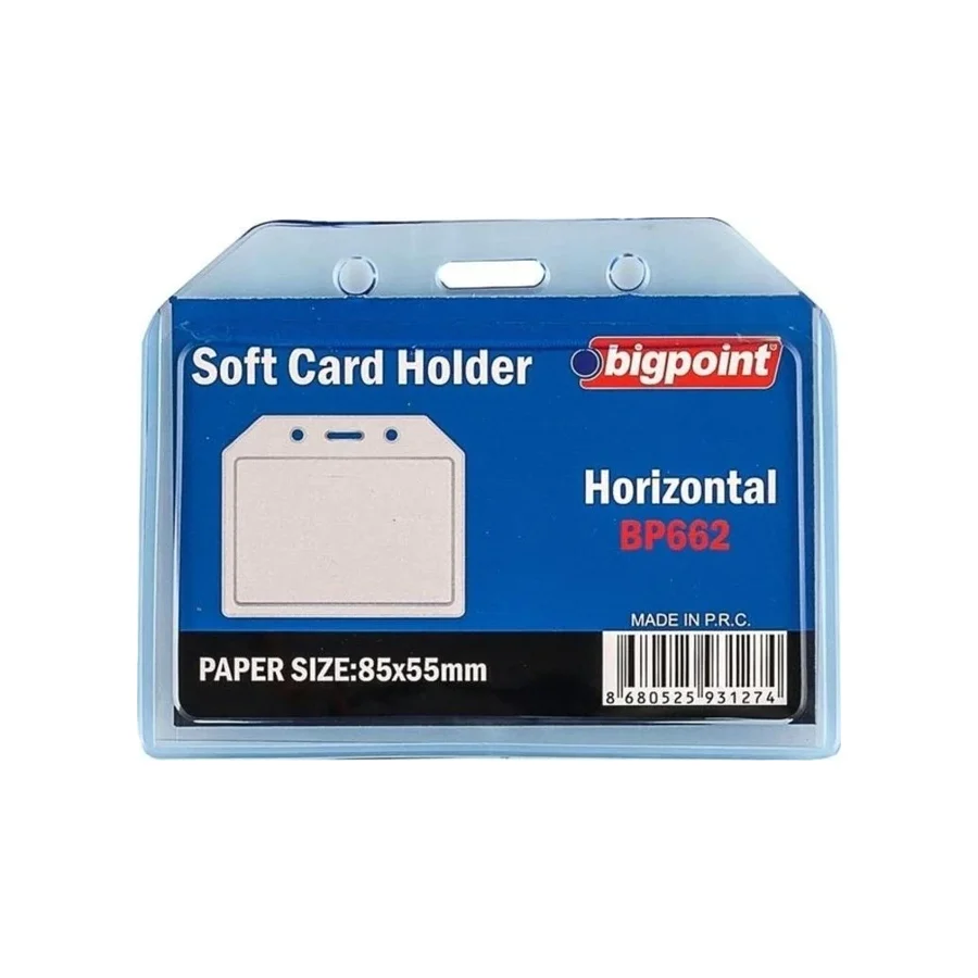 Bigpoint Kart Kabı Yatay Şeffaf 85X54MM