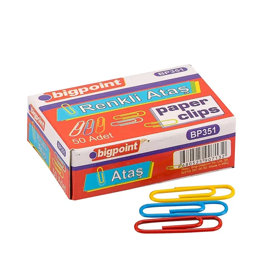 Bigpoint Renkli Ataş No:3 (28Mm) X 10 Adet