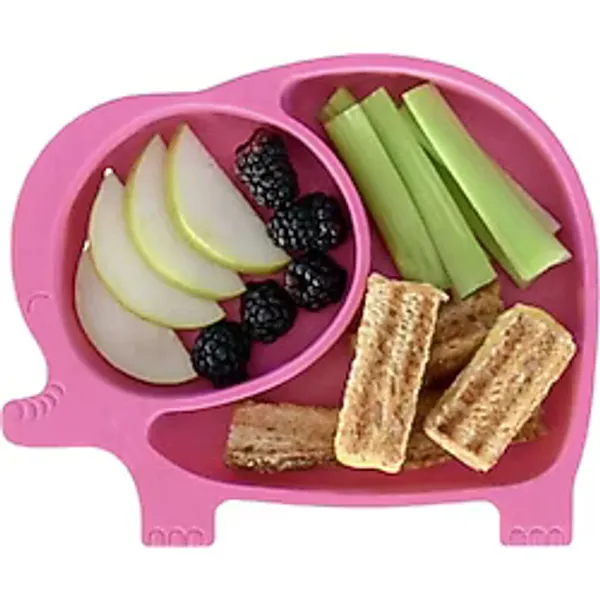 BiiShe Bebek ve Çocuk için Sevimli Fil Model Desenli Yemek Bebek Mama Kabı Bölmeli Tabak