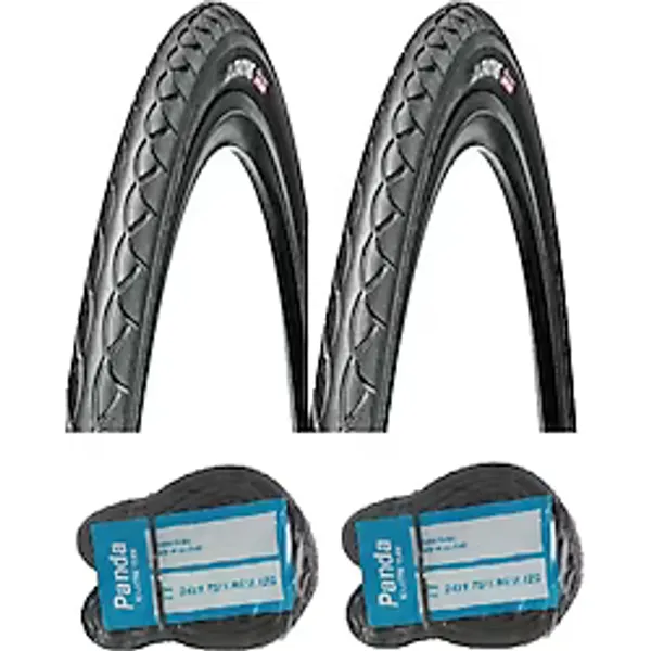 Bike Sky Chaoyang 24 Jant 24X1.75 Bisiklet Dış Lastiği Yol Tipi H-460 X 2 Adet + Panda İç Lastik Seti