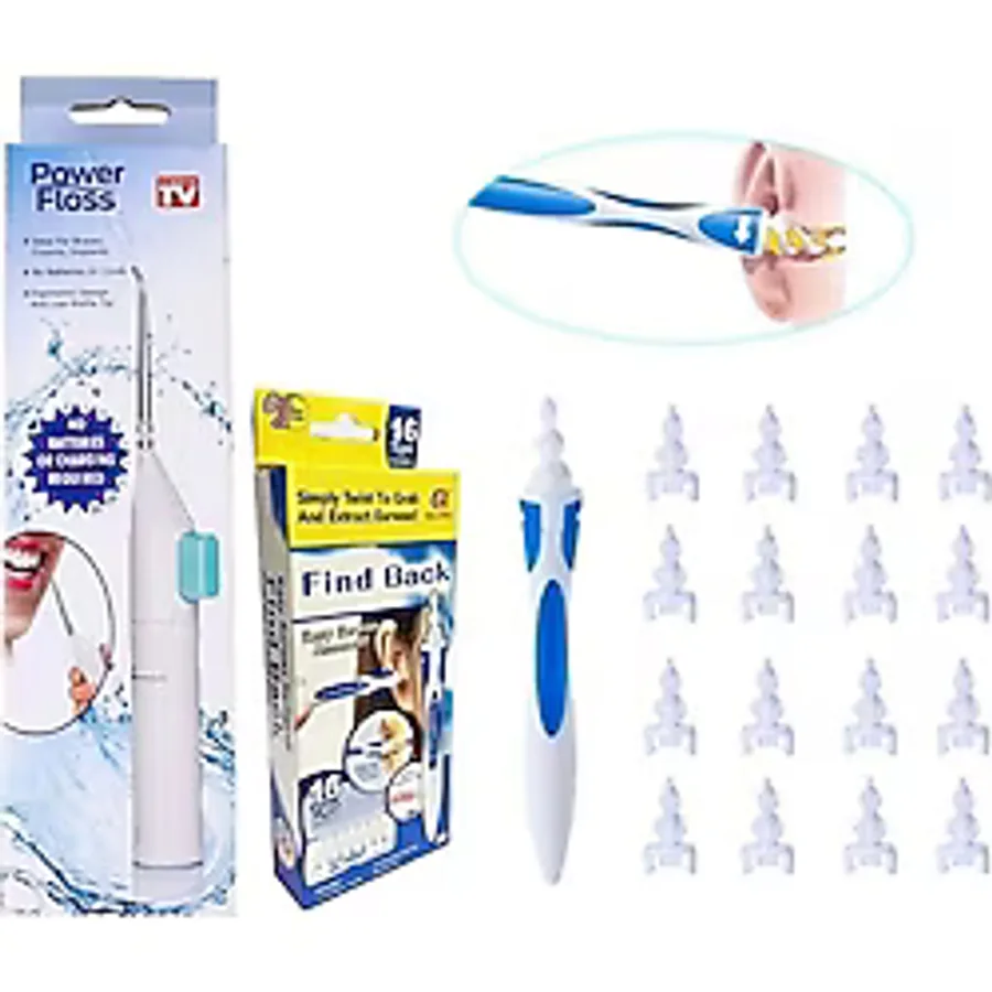 Bilfold Kulak Temizleme ve Power Floss Mekanik Diş ve Ağız Temizleme Aleti Seti