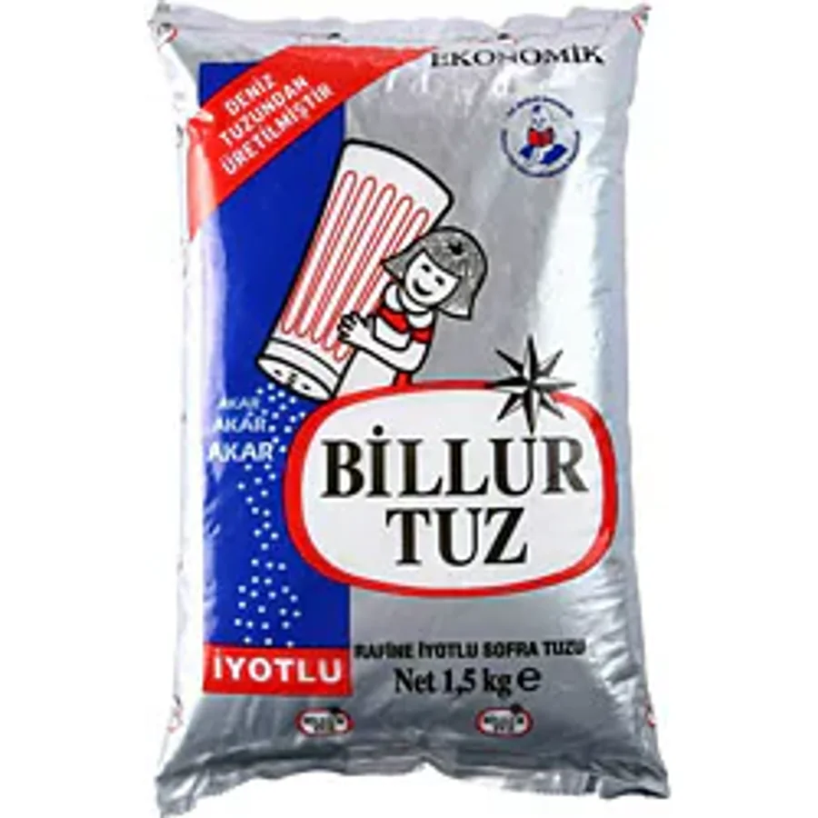 Billur İyotlu 1.5 kg Tuz
