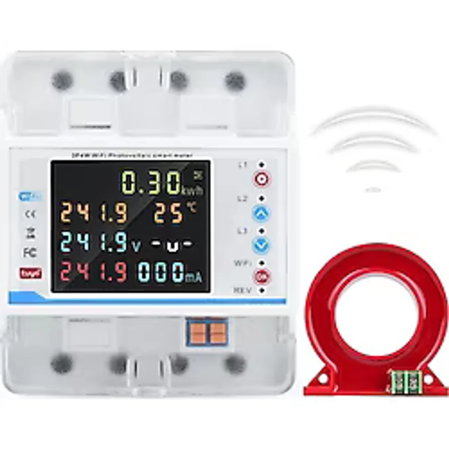 bilteknik 3 fazlı 100A Tuya WiFi akıllı devre kesici Kaçak Akım Koruma Rölesi Yüksek ve Alçak Akım Koruma