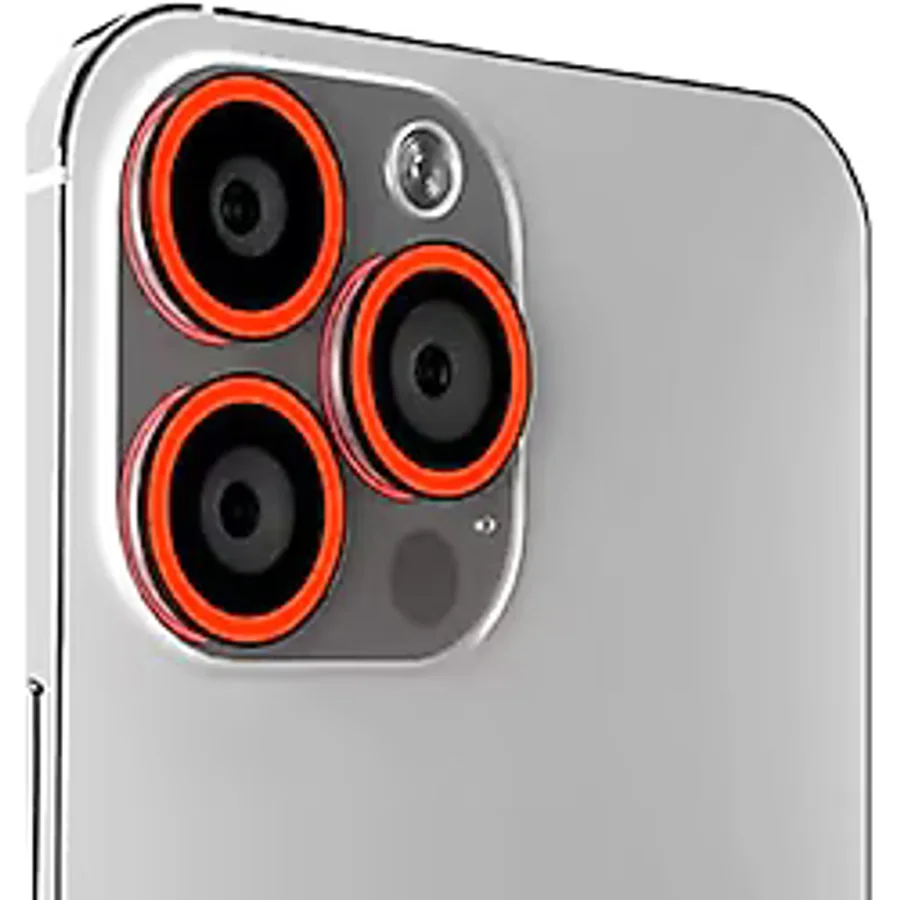 Binano iPhone 13 Pro/13 Pro Max Fosforlu Kamera Koruyucu Pembe