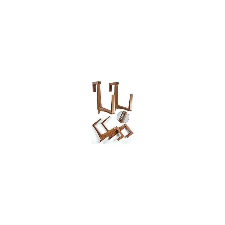 Binbirreyon Ayarlanabilir Balkon Demiri Saksı Askısı Plastik 2 Adetli Set 35-97MM Kahverengi AH062