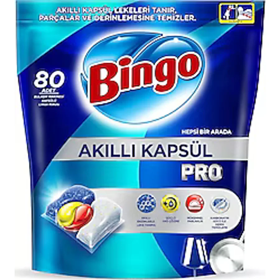 Bingo Akıllı Kapsül Pro Bulaşık Makinesi Tableti 80'li