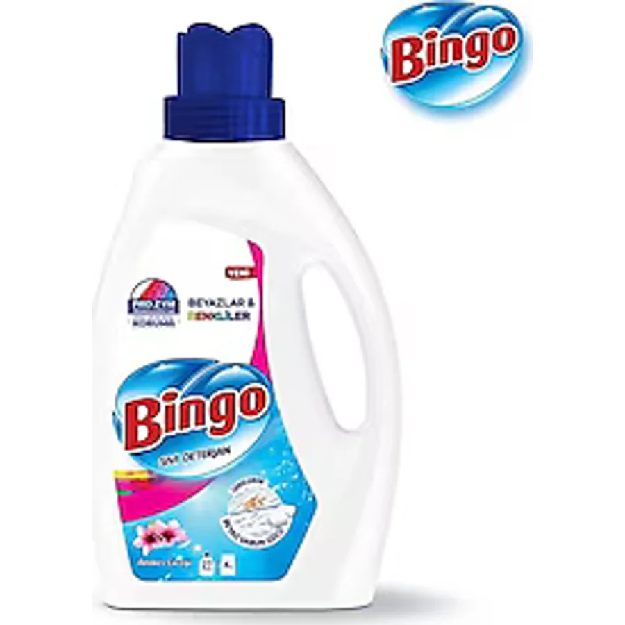 Bingo Amber Çiçeği Beyazlar ve Renkliler için Sıvı Deterjan 1.7 lt