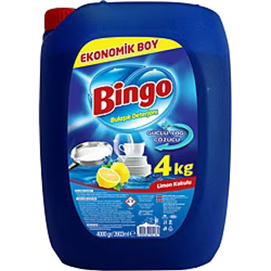 Bingo Limonlu 4 kg Sıvı Bulaşık Deterjanı