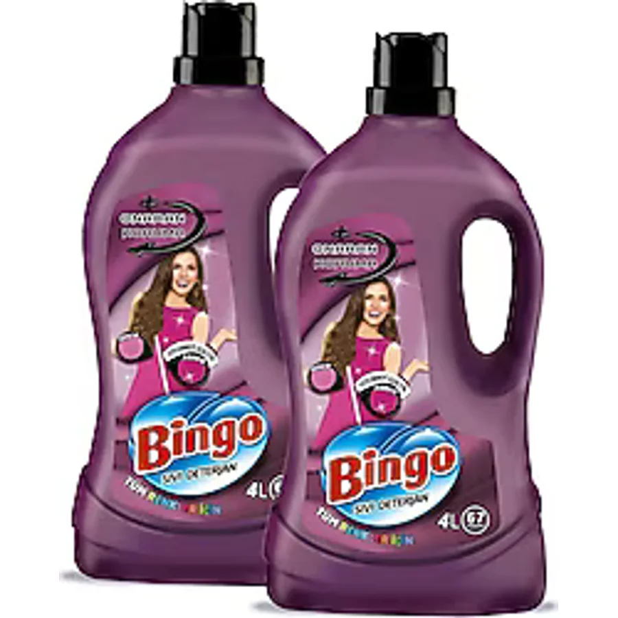 Bingo Onaran Koruma Beyazlar ve Renkliler için Sıvı Deterjan 4 lt 2'li