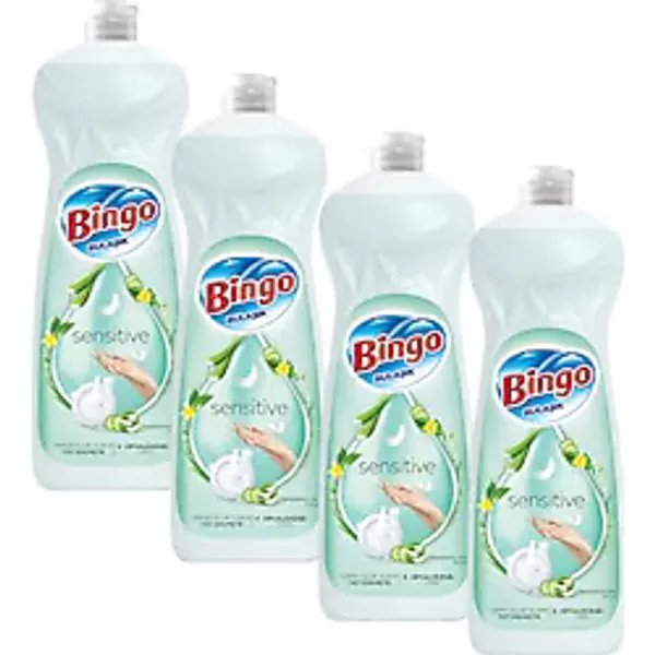 Bingo Sıvı Elde Bulaşık Deterjanı Sensitive 1500ML x 4 Adet - 1,5 lt