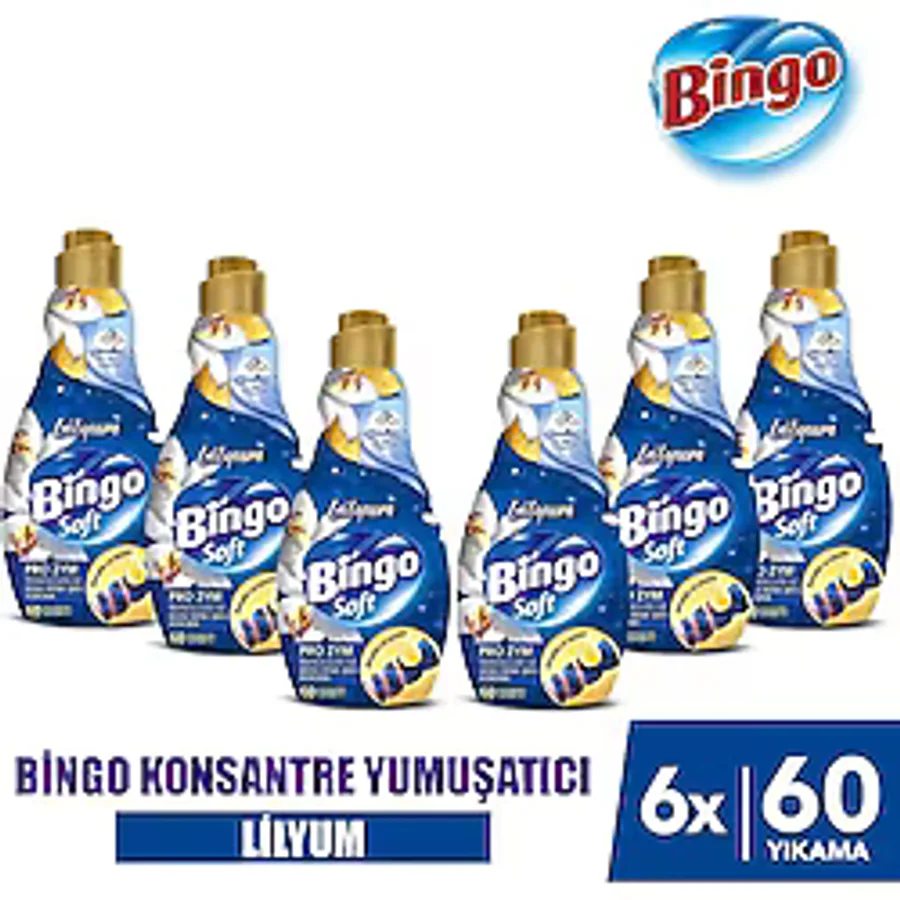 Bingo Soft Lilyum Yumuşatıcı 60 Yıkama 1.44 lt 6'lı