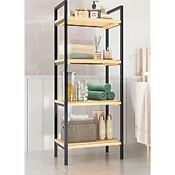 Bino Banyo Düzenleyici Mutfak Rafı Banyo Dolabı Çok Amaçlı Dolap 4 Katlı Metal