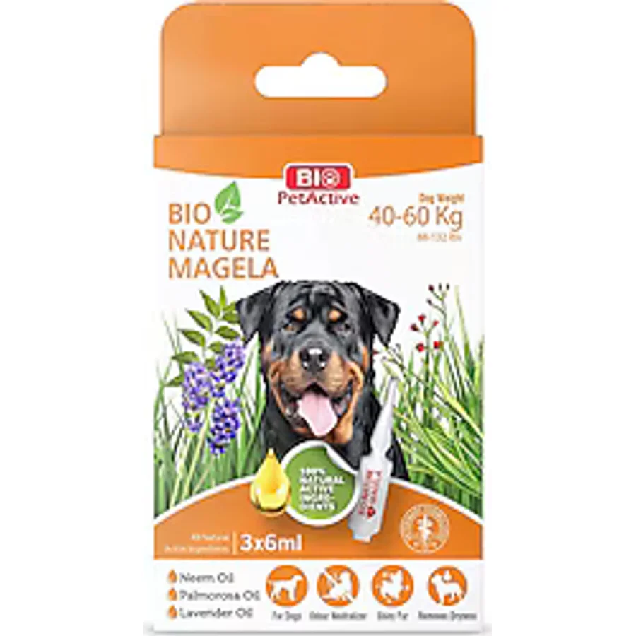 Bio PetActive Bio Nature Magela 3x6 ml 40-60 kg Köpek Ense Damlası