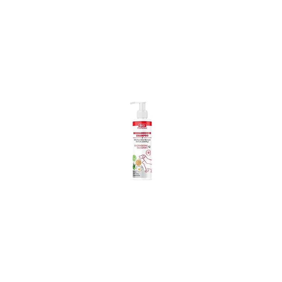 Bio Petactive Dermahexidine Shampoo Antiseptik Kedi ve Köpek Şampuanı 250 ML.