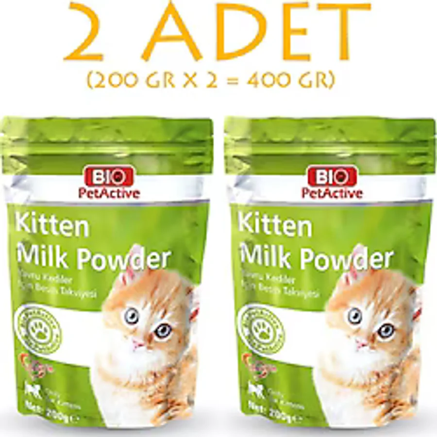 Bio PetActive Kitten Milk 200 gr 2'li Yavru Kedi Süt Tozu