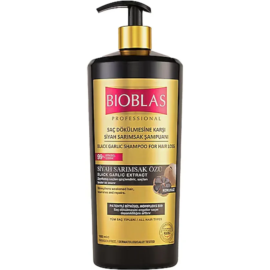 Bioblas Siyah Sarımsaklı 1000 ml Saç Dökülmesine Karşı Şampuan