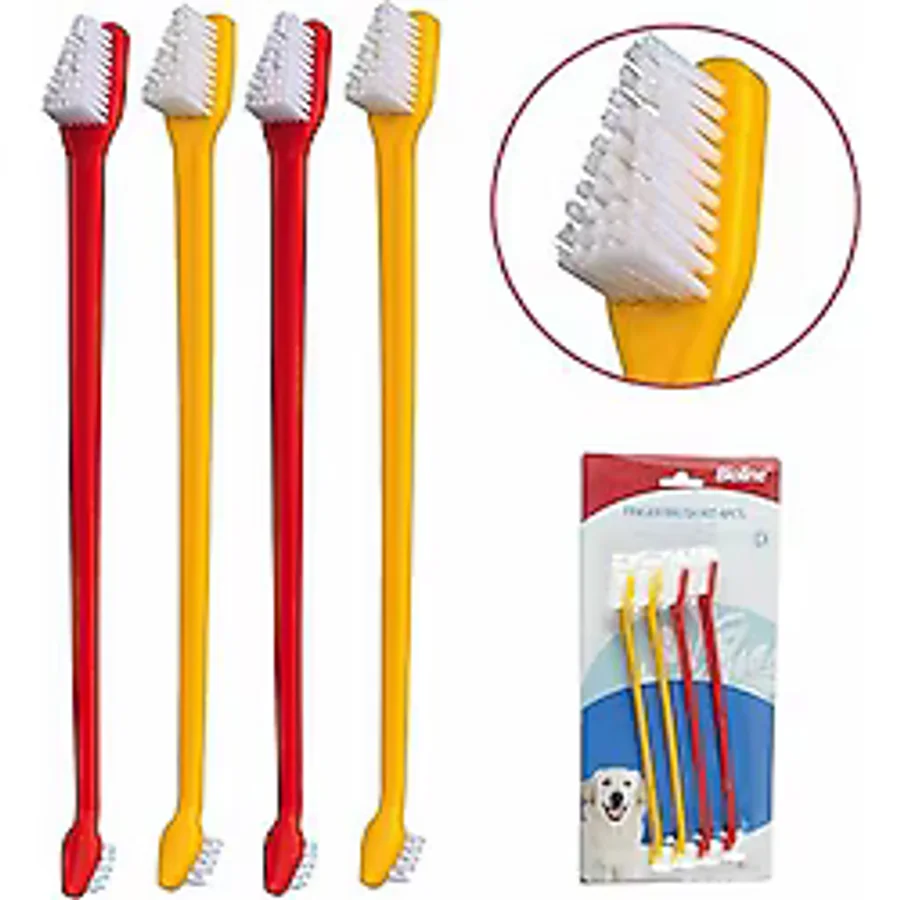 Bioline İki Uçlu Köpek Diş Fırçası 4 Lü Set
