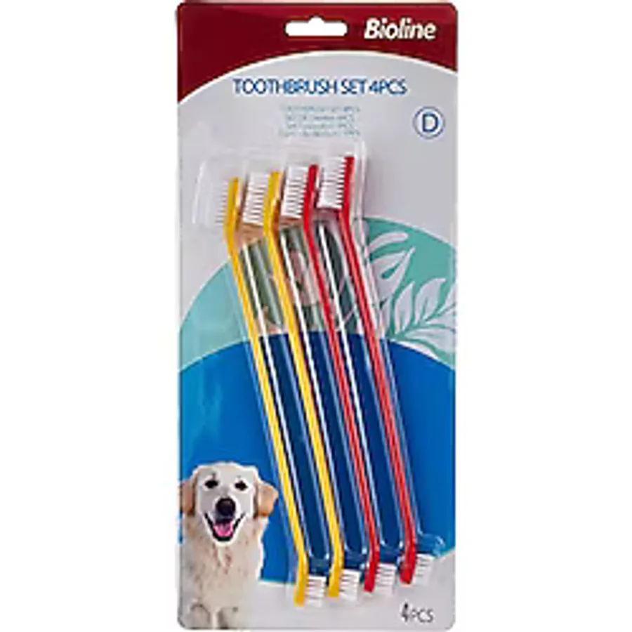 Bioline İki Uçlu Köpek Diş Fırçası 4 Lü Set