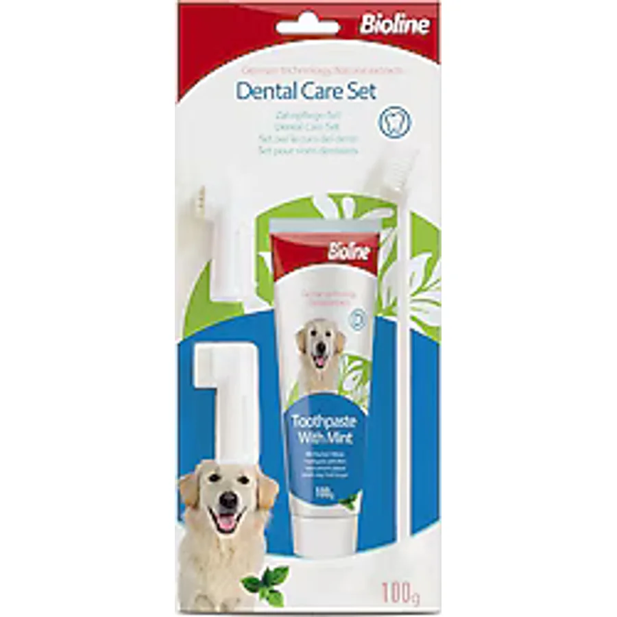 Bioline Nane Aromalı 100 gr Köpek Ağız Bakım Seti