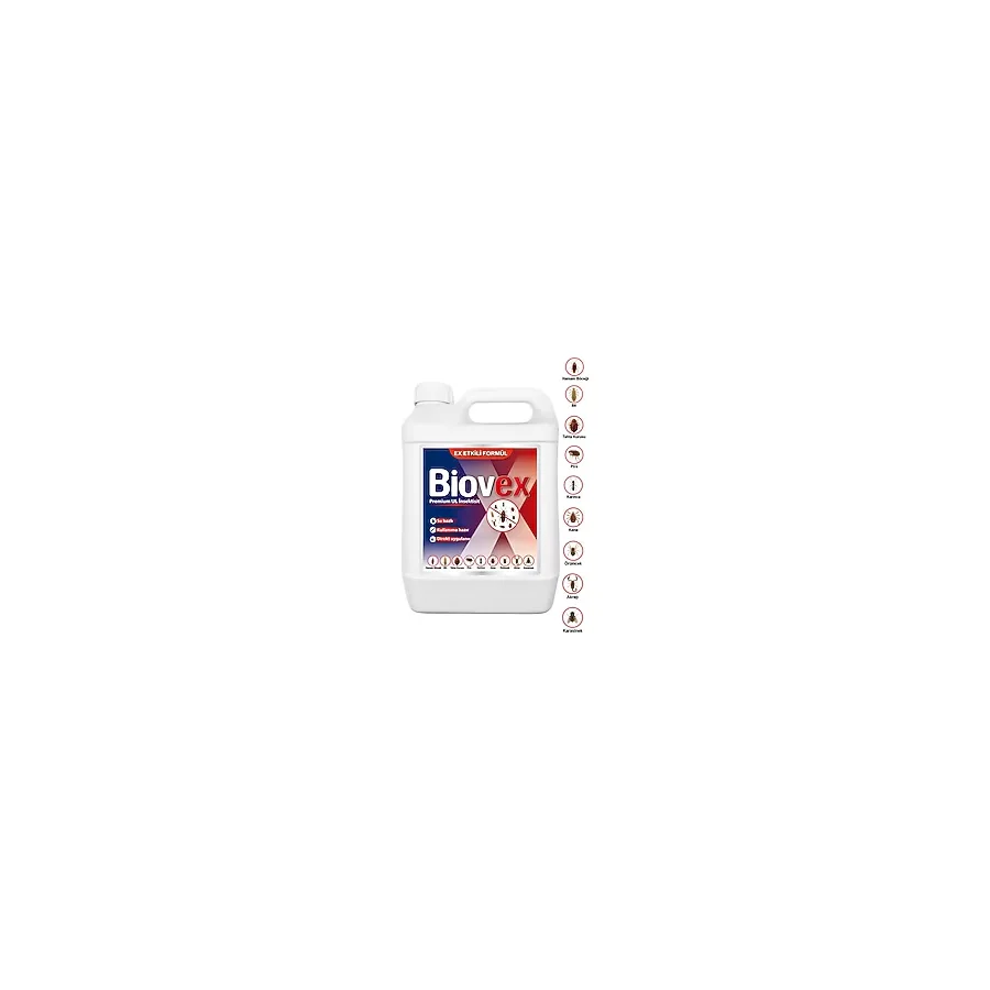 Biovex Premium Ul Haşere Ilacı Hamam Böceği, Tahta Kurusu, Karınca, Kene, Karasinek, Akrep, Bit, Pire, Örümcek 5 L