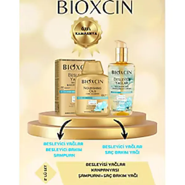 Bioxcin Besleyici Yağlar Bakım Seti Saç Bakım Yağı 150ml+Bakım Saç Bakım Setiı 300ml 2'li Set