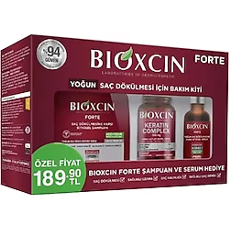 Bioxcin Forte Yoğun Saç Dökülmesi için Bakım Kiti
