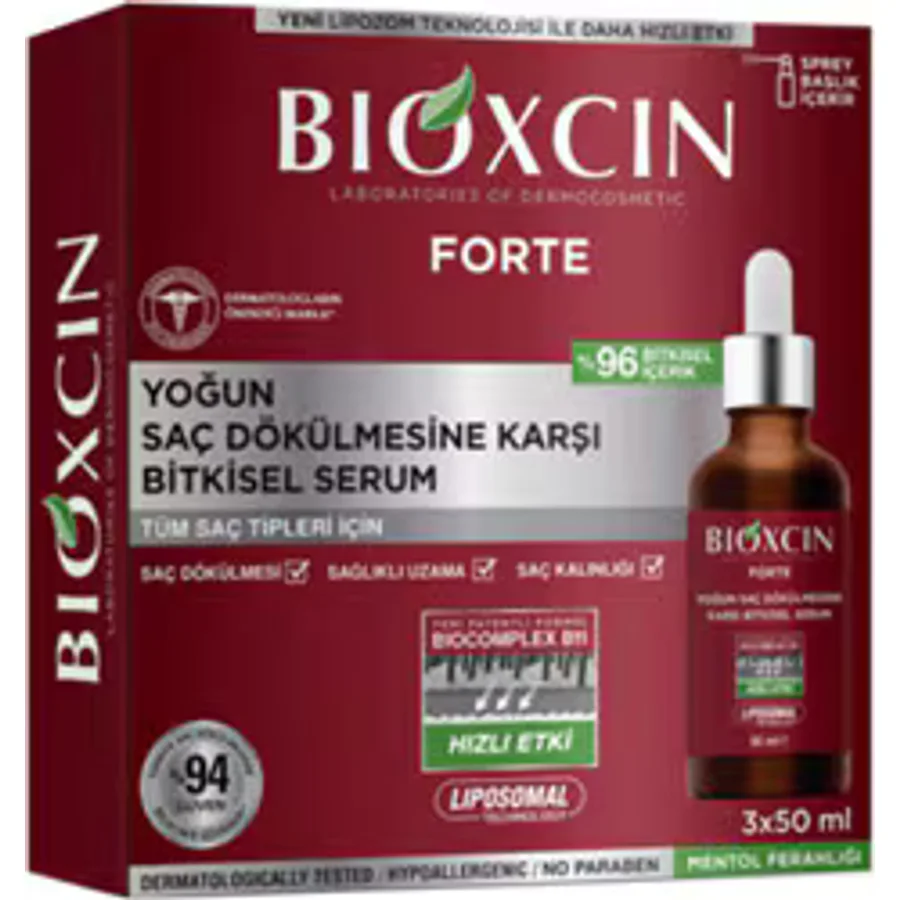 Bioxcin Forte Yoğun Saç Dökülmesine Karşı Bitkisel Serum 3x50 ml