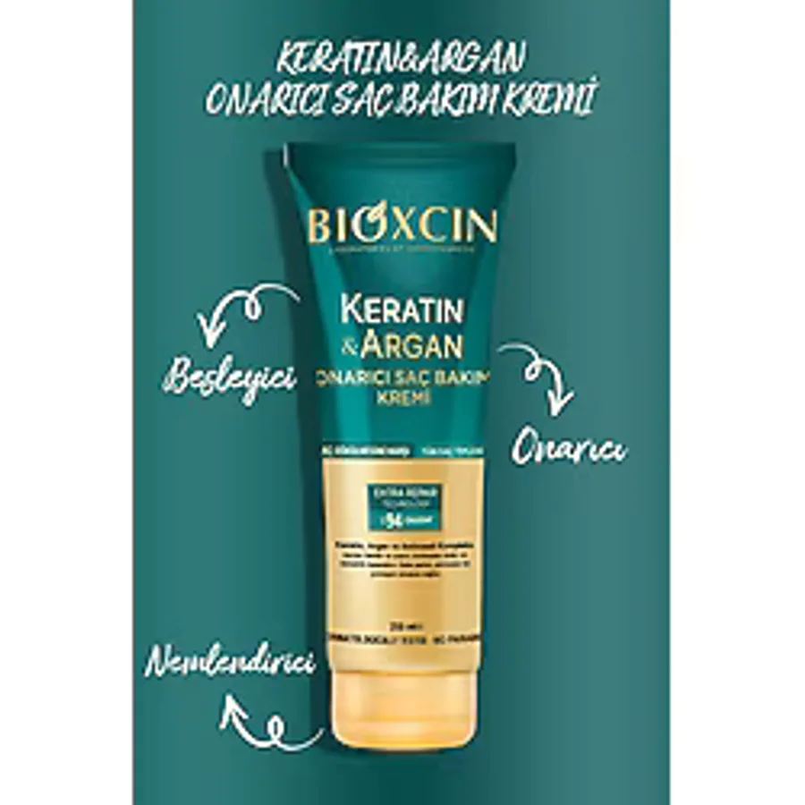 Bioxcin Keratin & Argan Onarıcı 250 ml 5 Adet Saç Kremi