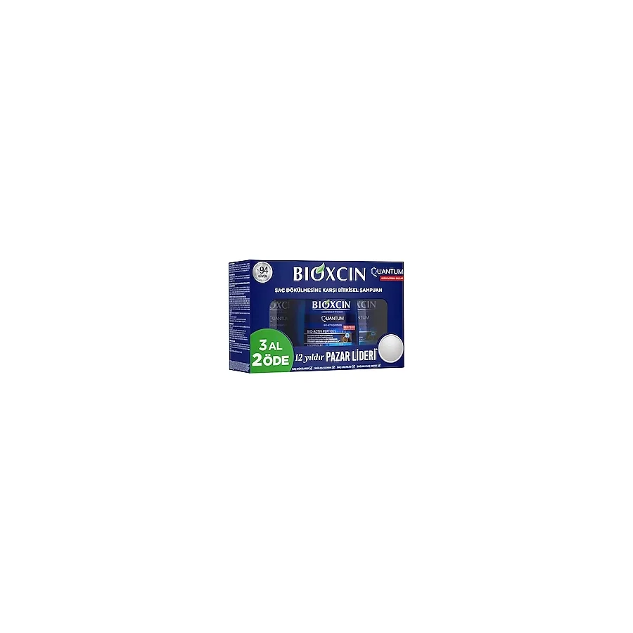 Bioxcin Quantum Bio-Activ Kuru ve Normal Saçlar için 3x300 ml Şampuan