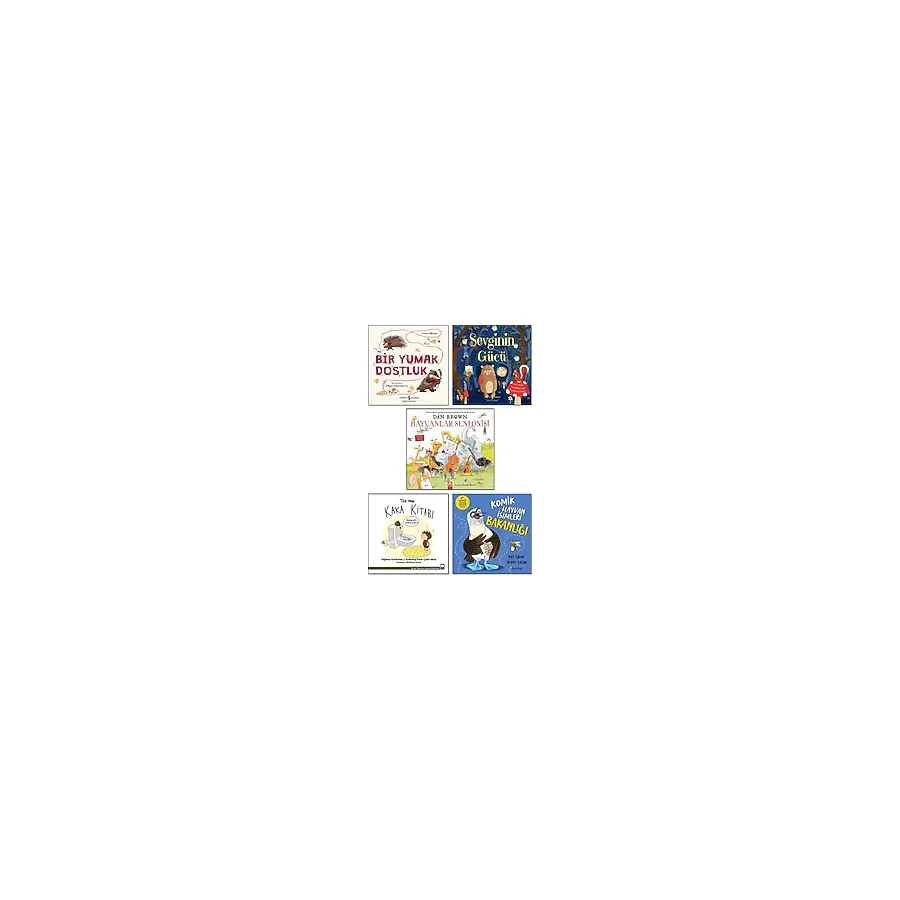 Bir Yumak Dostluk + Sevginin Gücü + Hayvanlar Senfonisi Dan Brown+ Teo'nun Kaka Kitabı + Komik Hayvan Isimleri Bakanlığı / Çocuk Masal Öykü Hikaye Kitapları Seti 5 Kitap