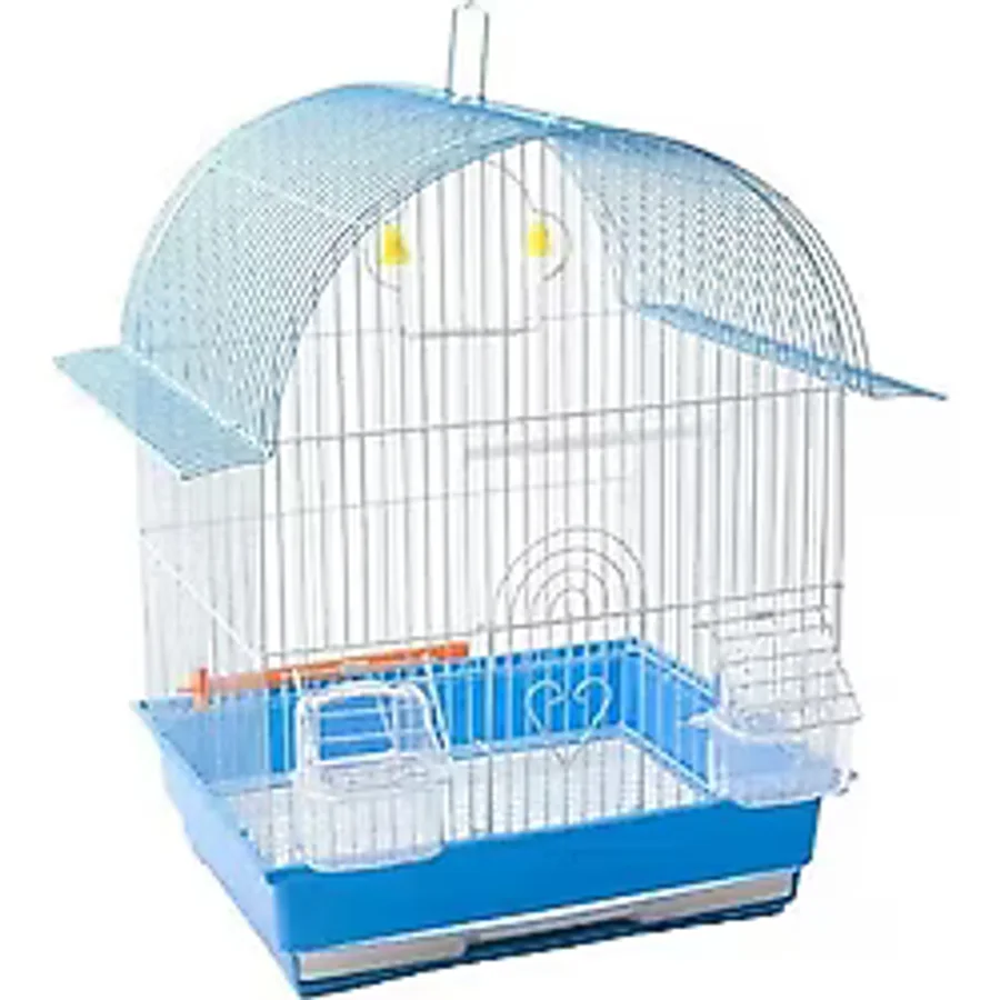 Birdlife Çift Kapılı Kuş Kafesi Mavi 34,5X28x46 Cm