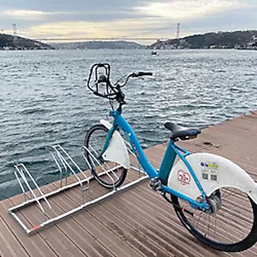 Bisiklet Park Yeri Dörtlü Galvaniz EKO, Park Demiri 40x140 cm