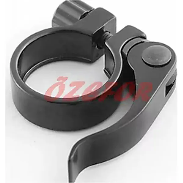 Bisiklet Sele Borusu Kelepçesi Mandallı Siyah 31,8Mm ( 27,2 Sele Borusu Uyumlu)